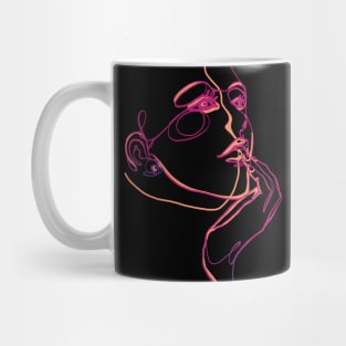 Reflection. Color swap version, one line artwork Mug